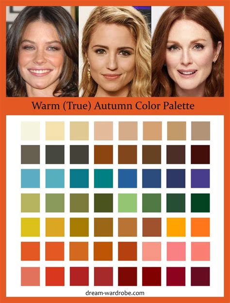 true autumn color palette